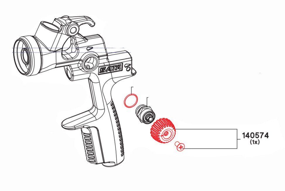 Ohjausnuppi Ruuvilla 140574