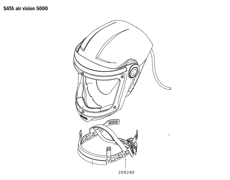 Air Vision 5000 Pään Kiinnitys Täydellinen