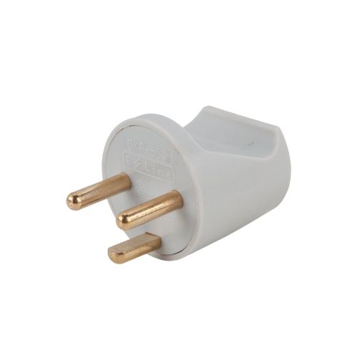 Pyöreä Pistorasia Maadoituksella - Harmaa