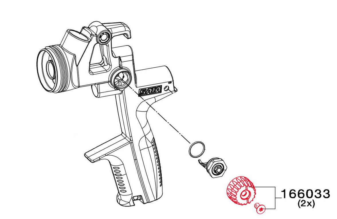 Ohjausnuppi Ruuvilla 166033